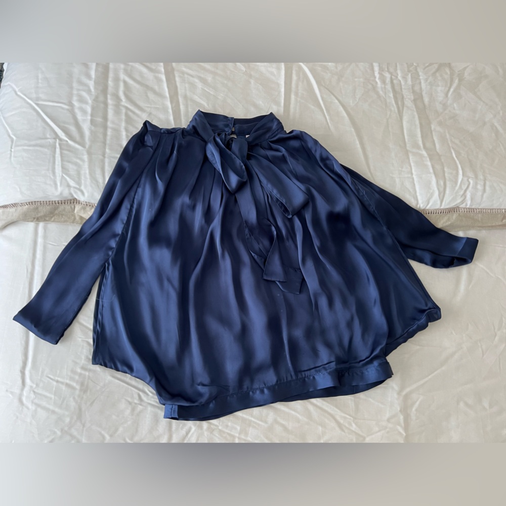 Romeo and Juliet Silky Neck Tie Blouse